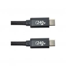 Дата кабель USB-C to USB-C 3.0m PD240W black San Guan (CA914128)