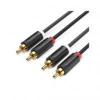 Кабель мультимедийный 2xRCA M to 2xRCA M 1.5m black Vention (BCMBG)