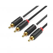 Кабель мультимедійний 2xRCA M to 2xRCA M 1.5m black Vention (BCMBG)