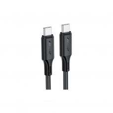 Дата кабель USB-C to USB-C 1.2m 3A 60W silicone black Acefast (6974316284161)