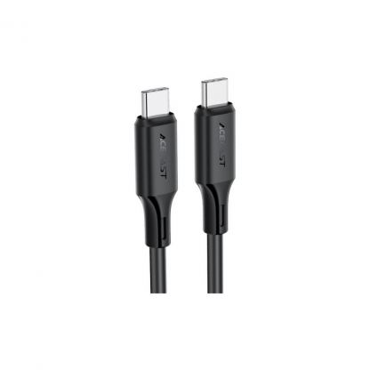 Дата кабель USB-C to USB-C 1.2m 3A 60W silicone black Acefast (6974316284161)