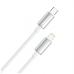 Дата кабель USB-C to Lightning 1.0m PD30W zinc alloy braided white ColorWay (CW-CBPDCL098-WT)