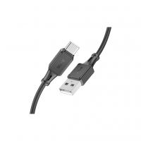 Дата кабель USB 2.0 AM to USB-C 1.0m silicone X101 Assistant black HOCO (6942007604079)