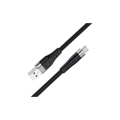 Дата кабель USB 2.0 AM to USB-C 1.0m 3A silicone X53 black HOCO (6931474738097)