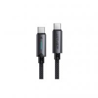 Дата кабель USB-C to USB-C 1.2m 60W nylon black Acefast (6974316284475)