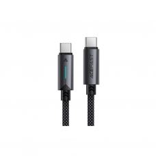 Дата кабель USB-C to USB-C 1.2m 60W nylon black Acefast (6974316284475)