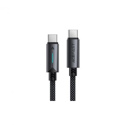 Дата кабель USB-C to USB-C 1.2m 60W nylon black Acefast (6974316284475)