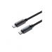 Дата кабель USB-C to USB-C 1.2m 60W nylon black Acefast (6974316284475)