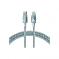 Дата кабель USB-C to USB-C 1.0m 100W blue-green Baseus (E0420700)
