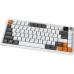Клавіатура Ajazz AF82 Wireless/Bluetooth/USB UA Gray/White/Orange (AF82-GWO)