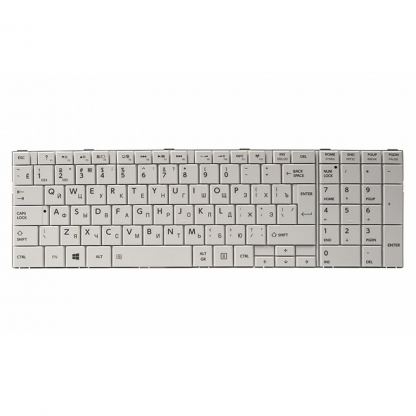 Клавиатура ноутбука PowerPlant TOSHIBA Satellite C850, C870 белый, белый фрейм (KB311781)