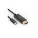 Кабель мультимедійний USB-C to DisplayPort 1.8m 4K 60Hz Choetech (XCP-1801BK)
