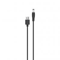 Кабель питания Piko Кабель живлення ACCLAB USB to DC, 5,5х2,5 мм, 5V, 1,5A (чорний) (1283126552823)