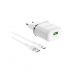 Зарядний пристрій BOROFONE BA36A High speed single port QC3.0 charger set(Type-C) White (BA36ACW)