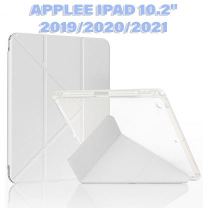 Чехол для планшета BeCover Ultra Slim Origami Transparent Apple Pencil Apple iPad 10.2 2019/2020/2021 Gray (711099)