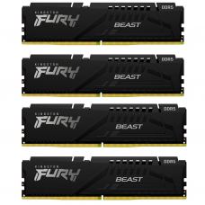 Модуль памяти для компьютера DDR5 128GB (4x32GB) 5600 MHz Beast Black XMP Kingston Fury (ex.HyperX) (KF556C40BBK4-128)