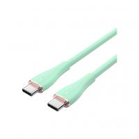 Дата кабель USB-C to USB-C 1.0m USB2.0 100W (20V/5A) Light Green Silicone Vention (TAWGF)