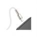 Дата кабель USB 2.0 AM to Lightning 2.0m Cafule Series Metal 2.4A White Baseus (CALJK-B02)