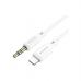 Кабель мультимедийный Lightning to 3.5mm M 1.0m white BOROFONE (6941991101052)
