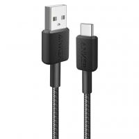 Дата кабель USB 2.0 AM to USB-C 1.8m nylon 322 black Anker (A81H6G11)