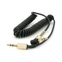 Кабель мультимедийный 3.5mm M to 3.5mm M 1.5m 90° corner black Voltronic (YT-AUXSGJ(M)/(M)-1.5-B)