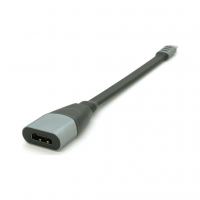 Перехідник USB-C to HDMI F 0.18m black-gray Voltronic (Type-C(M)/HDMI(F)flat18cm)