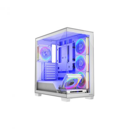 Корпус для ПК Modecom VOLCANO STELLAR ARGB MIDI 5x120mm fans WHITE (AT-STELLAR-5F-ARGB-20)