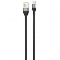 Дата кабель USB 2.0 AM to Lightning 1.0m 2.4A double-side grey XO (NB188-L-1-GR)