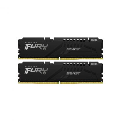 Модуль пам'яті для комп'ютера DDR5 128GB (2x64GB) 5600 MHz Beast Black Kingston Fury (ex.HyperX) (KF556C40BBK2-128)