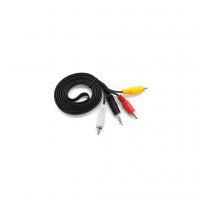 Кабель мультимедійний 3.5mm M to 3xRCA M 1.5m black Voltronic (YT-3.5(M)/3хRCA(M)-1.5Cu)