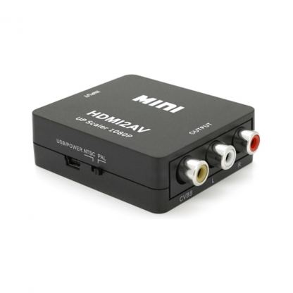 Перехідник HDMI F to 3xRCA F AV 720P/1080P black Voltronic (YT-CM-HDMI/AV-B)
