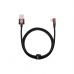 Дата кабель USB 2.0 AM to Lightning 1.0m 2.4A 90° corner black/red Baseus (CAVP000020)