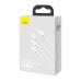 Дата кабель USB 2.0 AM to Lightning + Micro 5P + USB-C 1.5m 3.5A white Baseus (CAMLTYS-02)