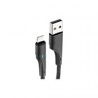 Дата кабель USB 2.0 AM to Lightning 0.25m 2.4A black Essager (EXCL-LSB01)