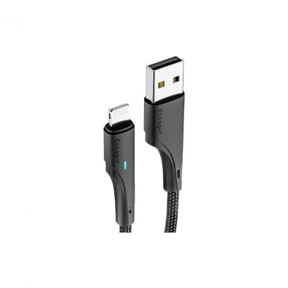 Дата кабель USB 2.0 AM to Lightning 0.25m 2.4A black Essager (EXCL-LSB01)
