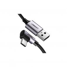 Дата кабель USB 2.0 AM to USB-C 0.5m 3A US284 90° corner black UGREEN (50940)