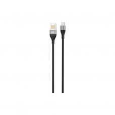 Дата кабель USB 2.0 AM to Micro 5P 1.0m 2.4A double-sided NB188 gray XO (6920680879717)