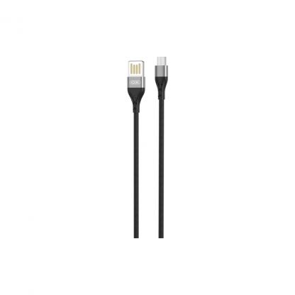 Дата кабель USB 2.0 AM to Micro 5P 1.0m 2.4A double-sided NB188 gray XO (6920680879717)