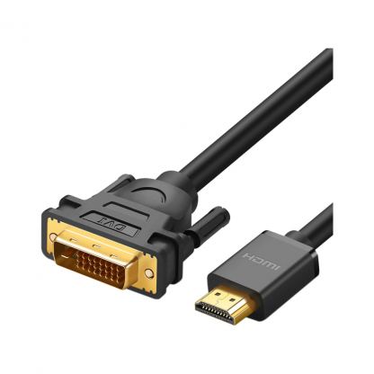 Кабель мультимедійний HDMI M to DVI M 1.0m HD106 black UGREEN (30116)