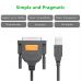 Кабель для принтера USB 2.0 to DB25 2.0m US167 black Ugreen (20224)