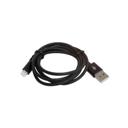 Дата кабель USB 2.0 AM to Lightning 1.0m 2.4A black Patron (CAB-PN-LIGHT-1M-B)