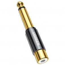 Переходник 6.35mm M to RCA F AV169 black Ugreen (80731)
