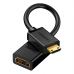 Переходник Mini HDMI M to HDMI F 0.22m black Ugreen (20137)
