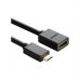 Переходник Mini HDMI M to HDMI F 0.22m black Ugreen (20137)