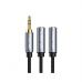 Кабель мультимедійний 3.5mm M to 2x3.5mm F 0.2m Cabletime (CA915248)