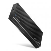 Карман внешний AXAGON USB-C 3.2 Gen 2 metal box for M.2 NVMe SSD THIN RIB (EEM2-GTR)