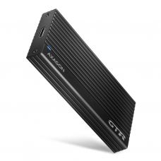 Кишеня зовнішня AXAGON USB-C 3.2 Gen 2 metal box for M.2 NVMe SSD THIN RIB (EEM2-GTR)