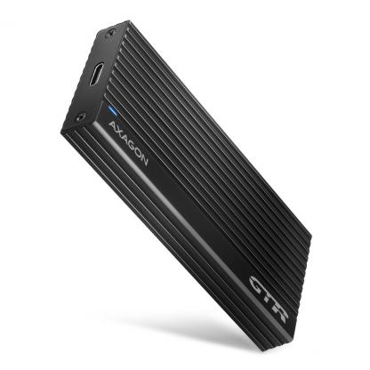 Кишеня зовнішня AXAGON USB-C 3.2 Gen 2 metal box for M.2 NVMe SSD THIN RIB (EEM2-GTR)
