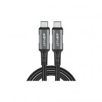 Дата кабель USB-C to USB-C 1.0m USB 4.0 240W audio/video black-grey Acefast (6974316282631)