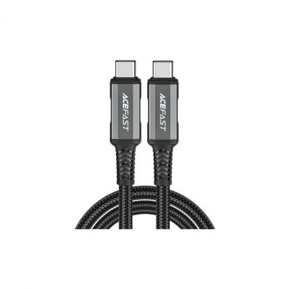 Дата кабель USB-C to USB-C 1.0m USB 4.0 240W audio/video black-grey Acefast (6974316282631)